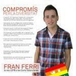Fran Ferri, de Compromís, primer candidato activista gay a las Cortes Valencianas