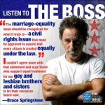 Bruce Springsteen, reclamo a favor del matrimonio entre personas del mismo sexo
