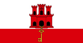 Bandera de Gibraltar (Reino Unido)