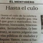 «Hasta el culo del día del orgullo gay»: el indignante artículo de opinión LGTBfobo que Diario de Ferrol ha publicado